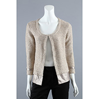 3gg Jersey Cardigan with Satin Fabric